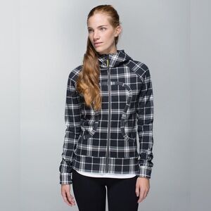 Rare Lululemon Black and White Checkered Scuba Jacket